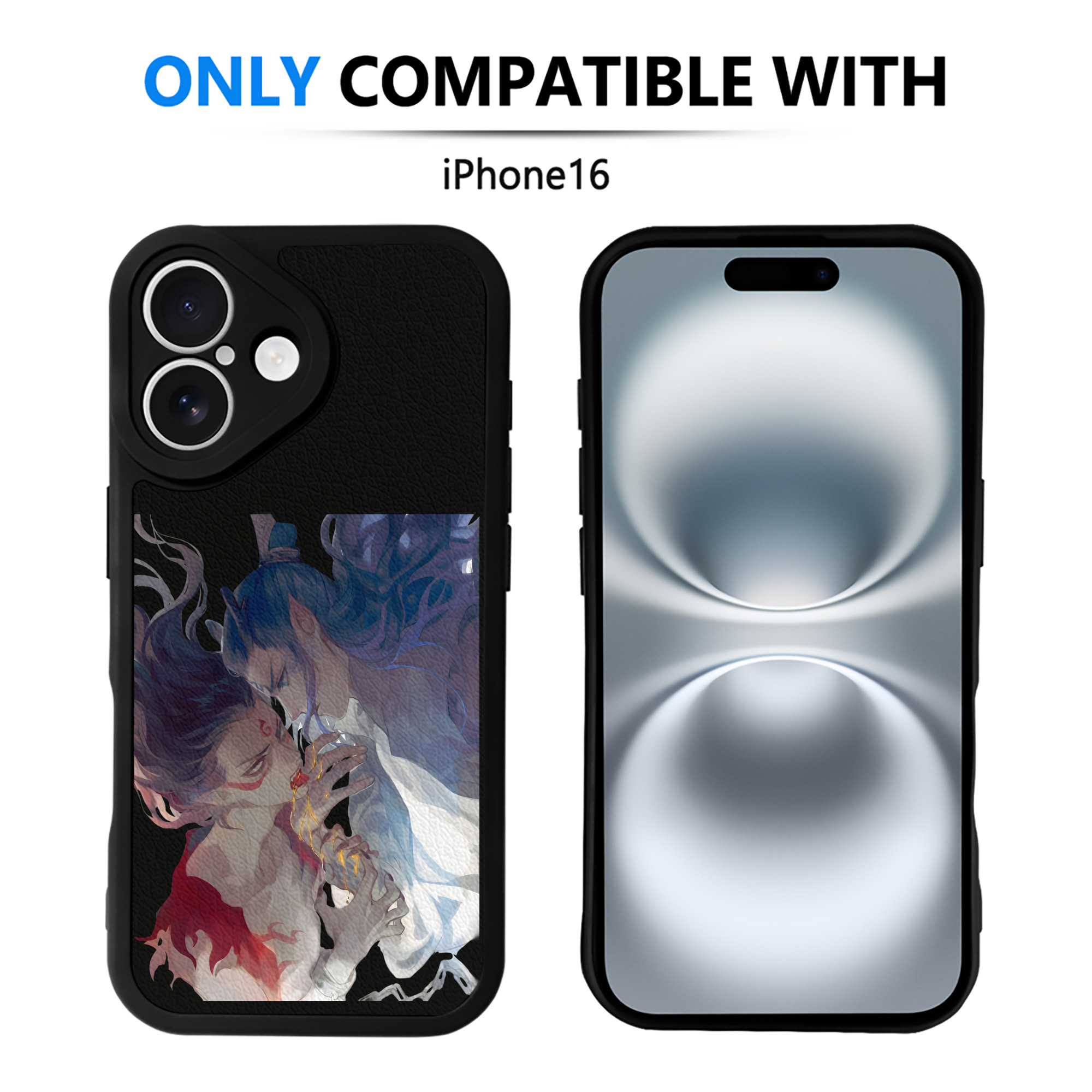 （画像用） Ne Zha 2 ナタ 魔童の大暴れ 【iPhone 16シリーズ対応】シリコンスマホケース（レザー調） 材質：シリコン